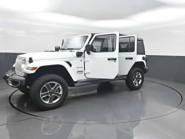 Used 2021 White Jeep Unlimited Sahara 4xe image 25