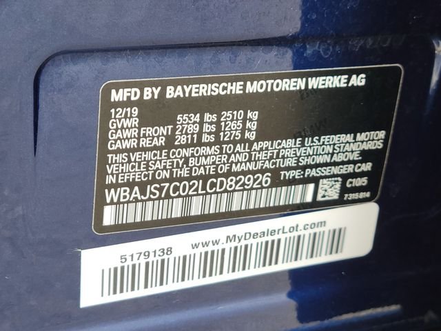 Used 2020 Blue BMW M550i xDrive image 39