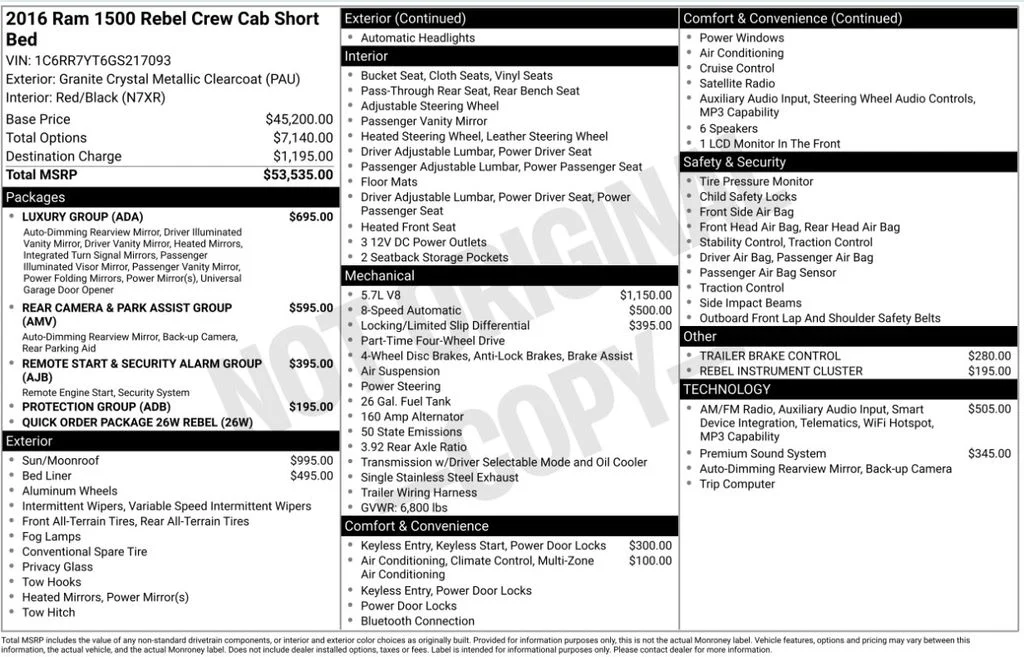 Used 2016 Gray Ram Rebel image 3