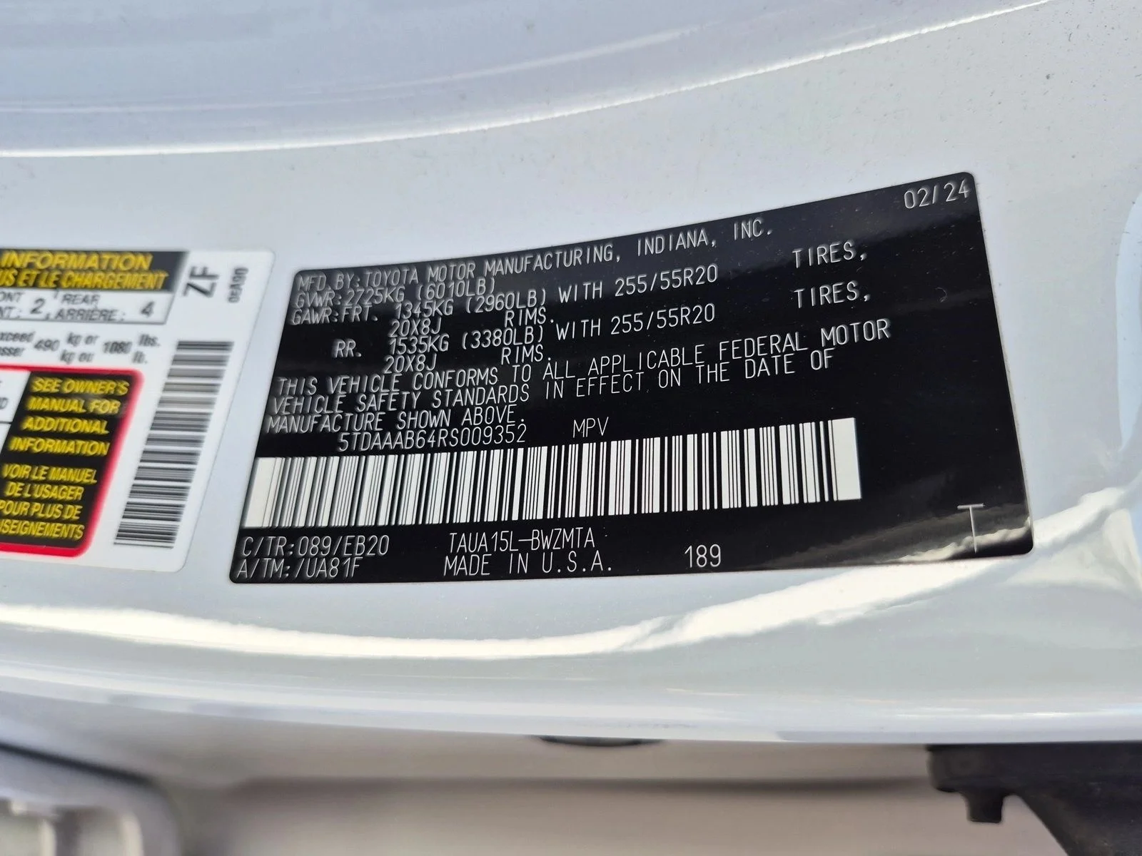 Used 2024 Wind Chill Pearl Lexus TX 350 Premium image 19