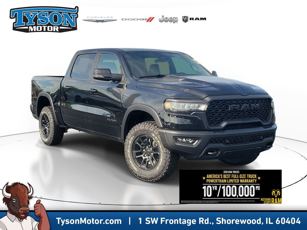 New 2026 Diamond Black Crystal Pearl-Coat Exterior Paint RAM Rebel image 1