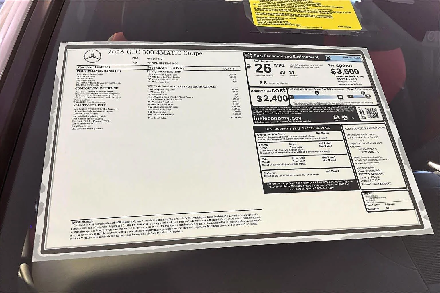 New 2026 MANUFAKTUR Alpine Grey Mercedes-Benz GLC 300 image 18