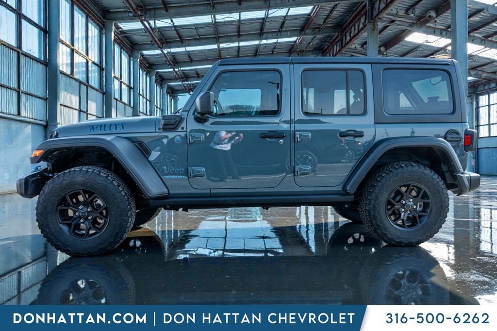 Used 2024 Jeep Wrangler 4xe Willys 4XE with VIN 1C4RJXN60RW145172 for sale in Park City, KS