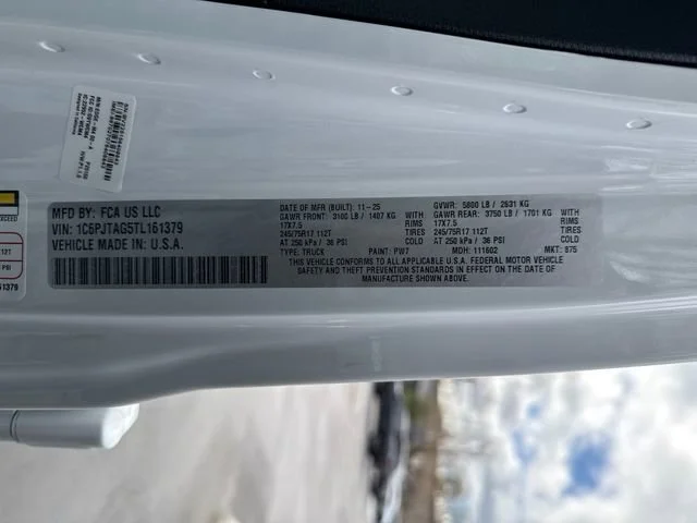 New 2026 Bright White Clear-Coat Exterior Paint Jeep Sport S image 16