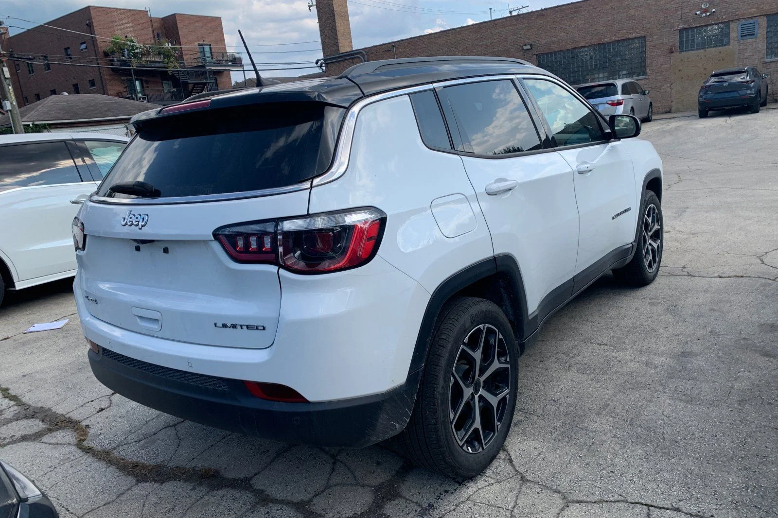 Used 2025 Bright White Clearcoat Jeep Limited image 2