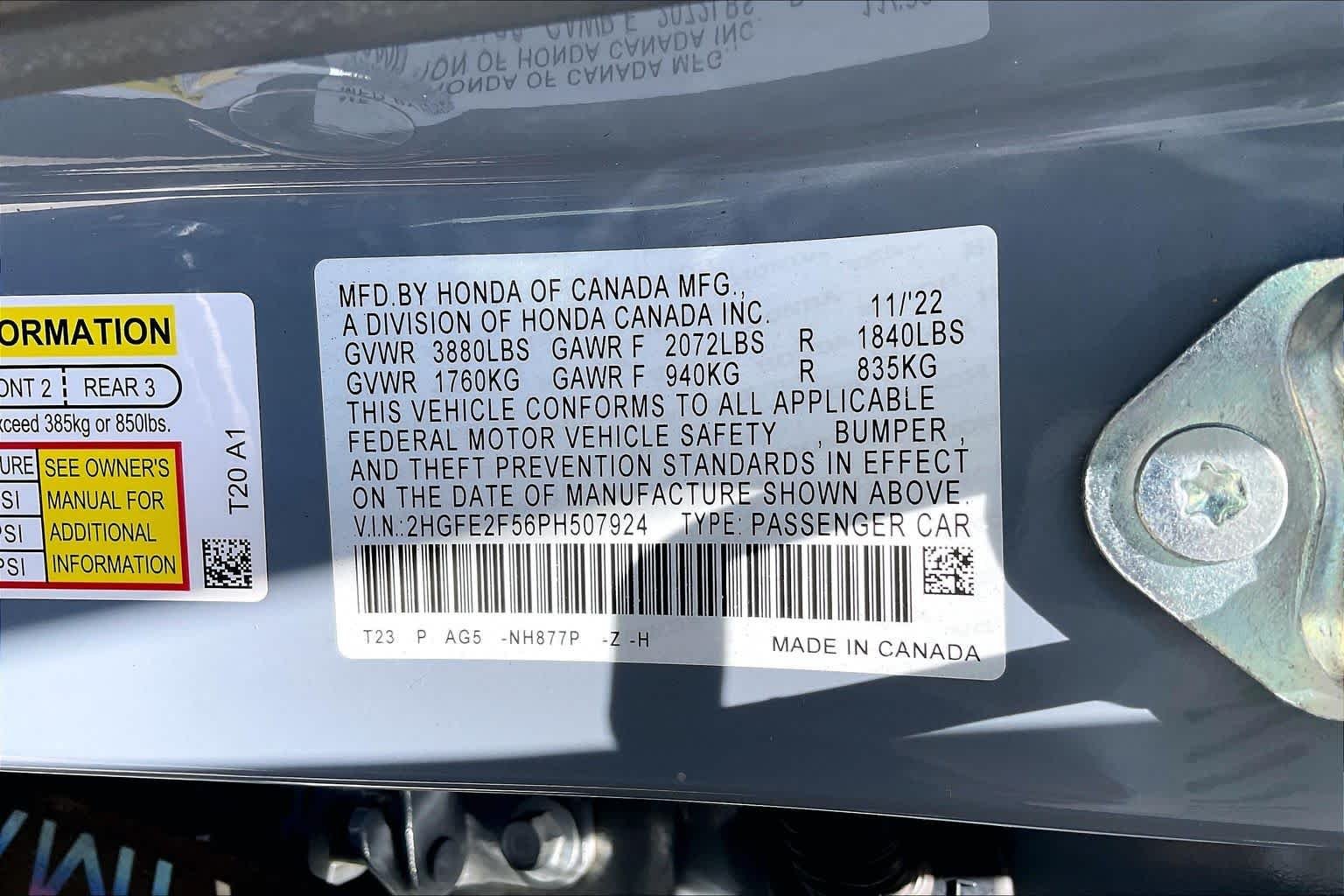 Used 2023 Sonic Gray Pearl Honda Sport image 32