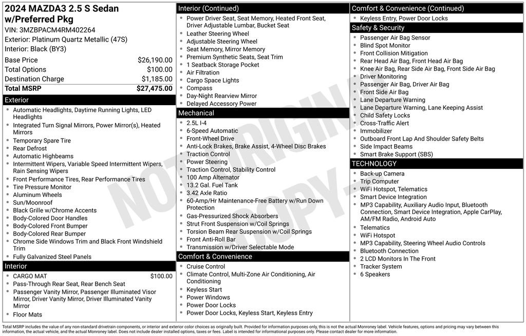 Certified Used 2024 Quartz Metallic Mazda 2.5 S Preferred Package image 3