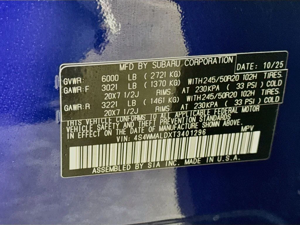 Certified Used 2026 Blue Subaru Onyx Edition Touring image 44