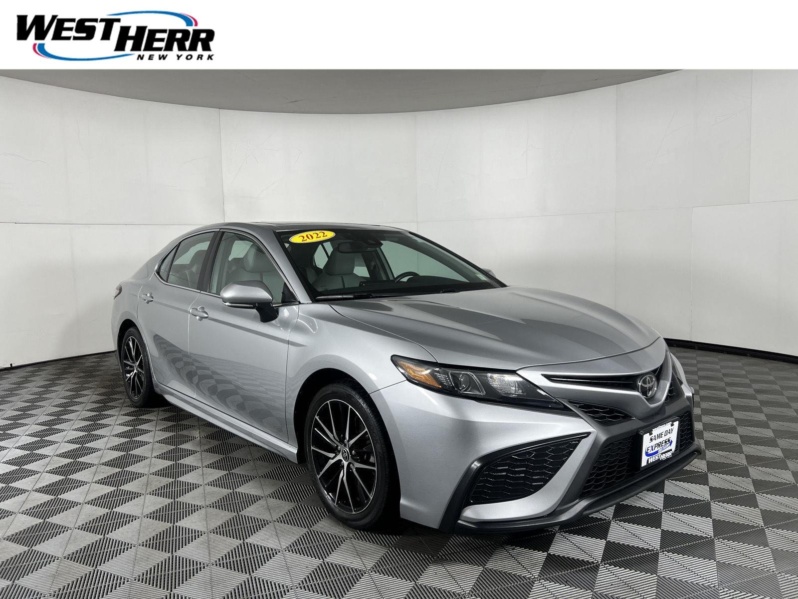 Used 2022 Celestial Silver Metallic Toyota SE image 1