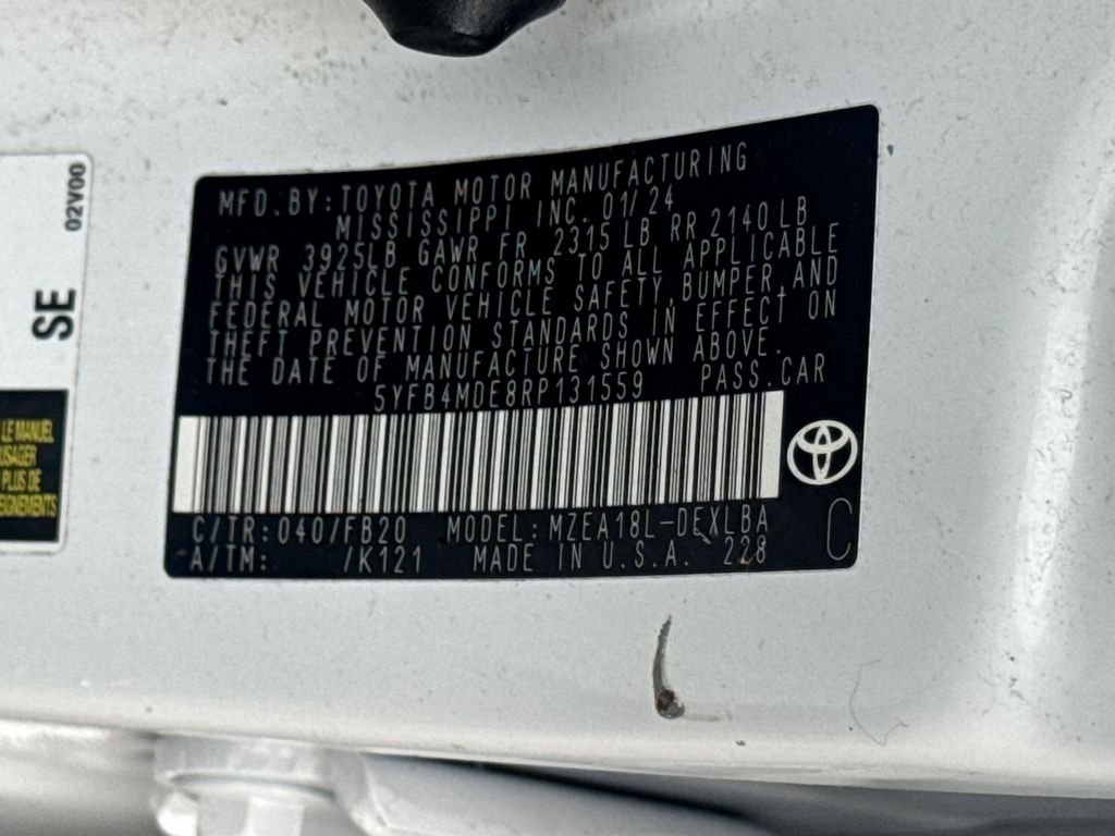 Used 2024 White Toyota LE image 47