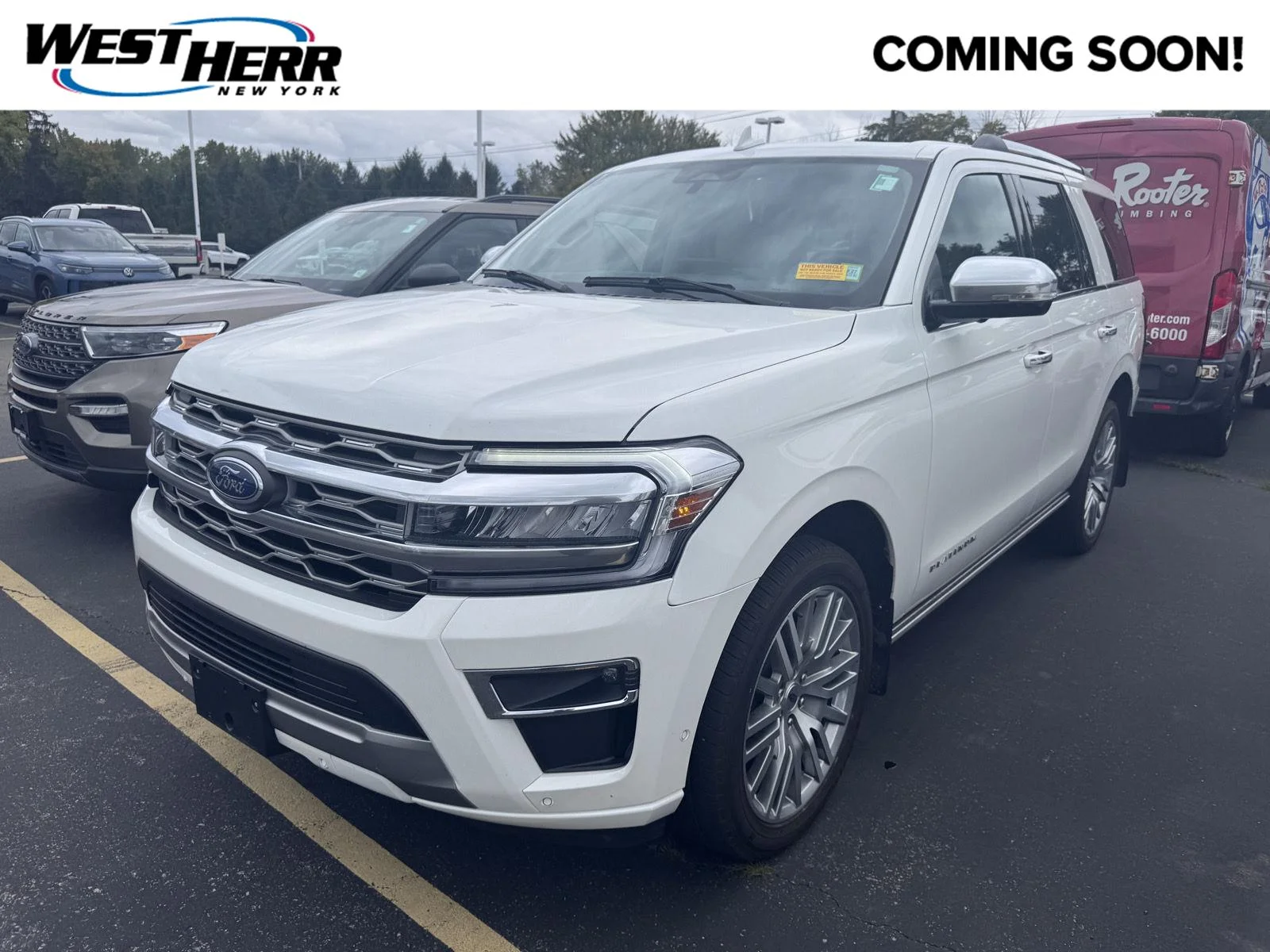Used 2024 Star White Metallic Tri-Coat Ford Platinum image 1