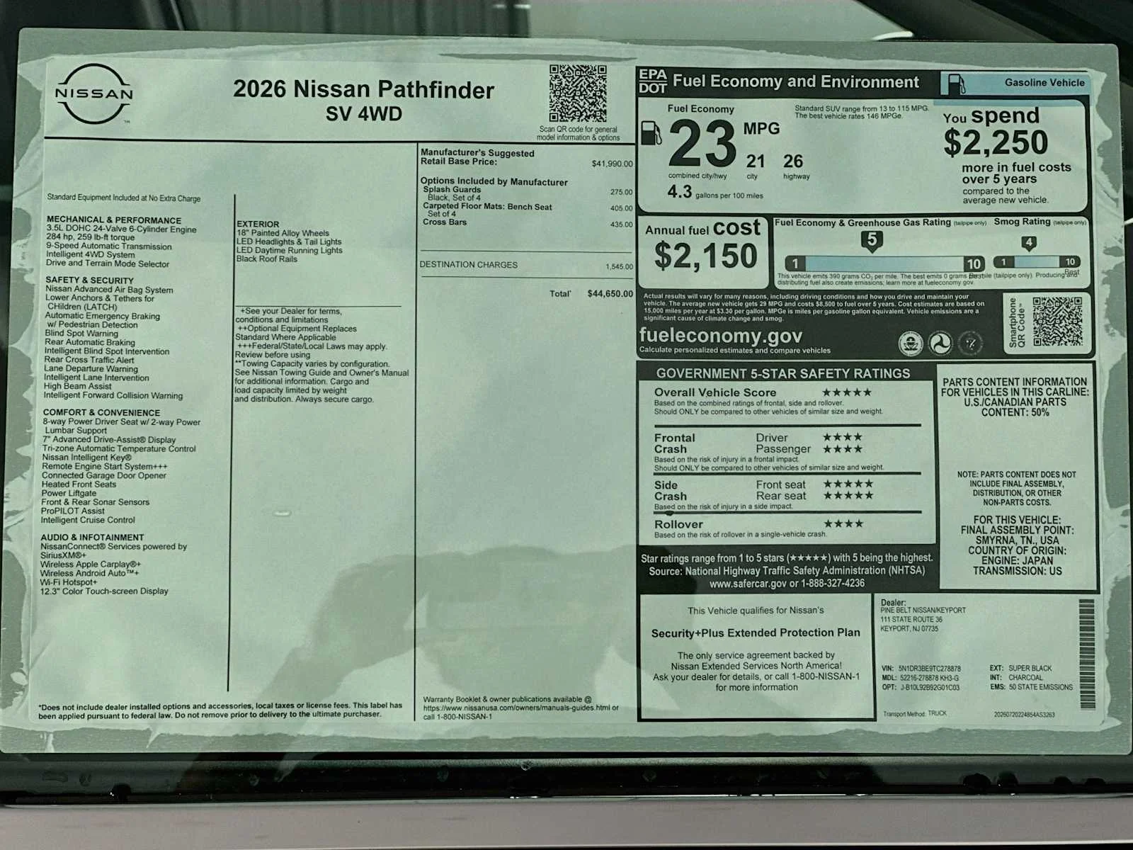 New 2026 Super Black Nissan SV image 6