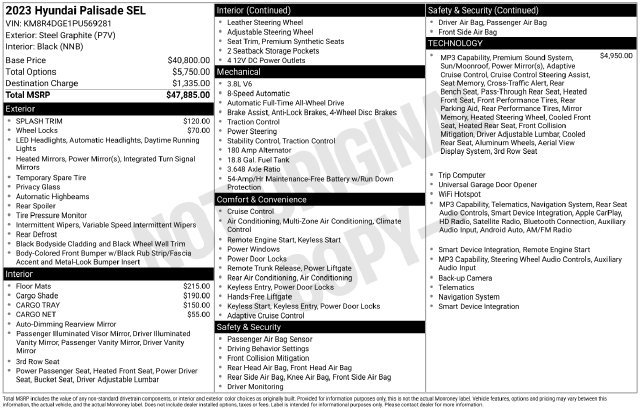 Used 2023 Gray Hyundai SEL image 33