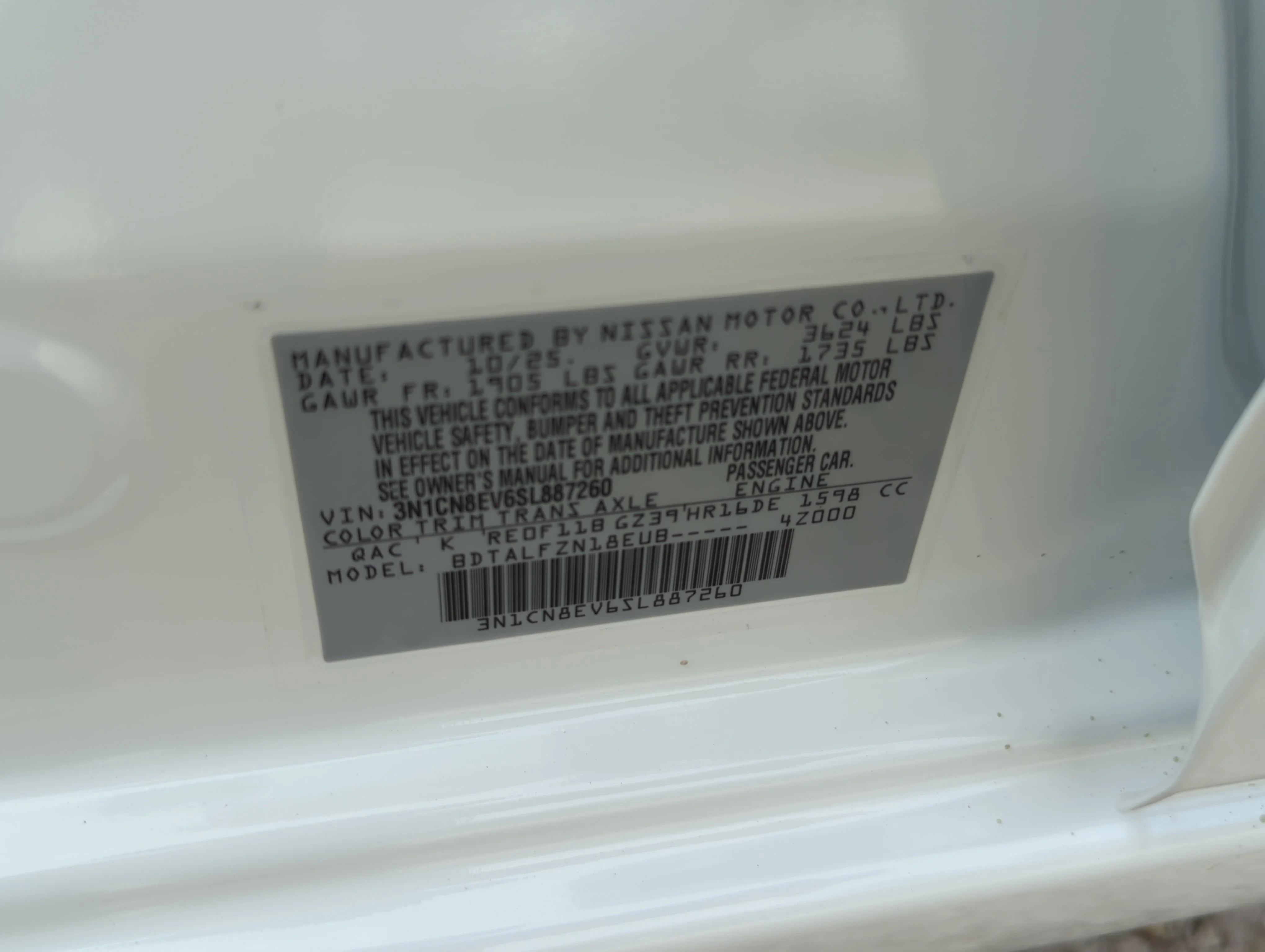 New 2025 Aspen White Tricoat Nissan SV image 34