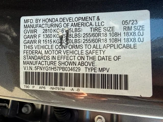 Certified Used 2023 Modern Steel Metallic Honda EX-L image 14