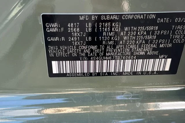 New 2026 ALPINE GREEN Subaru Limited image 24