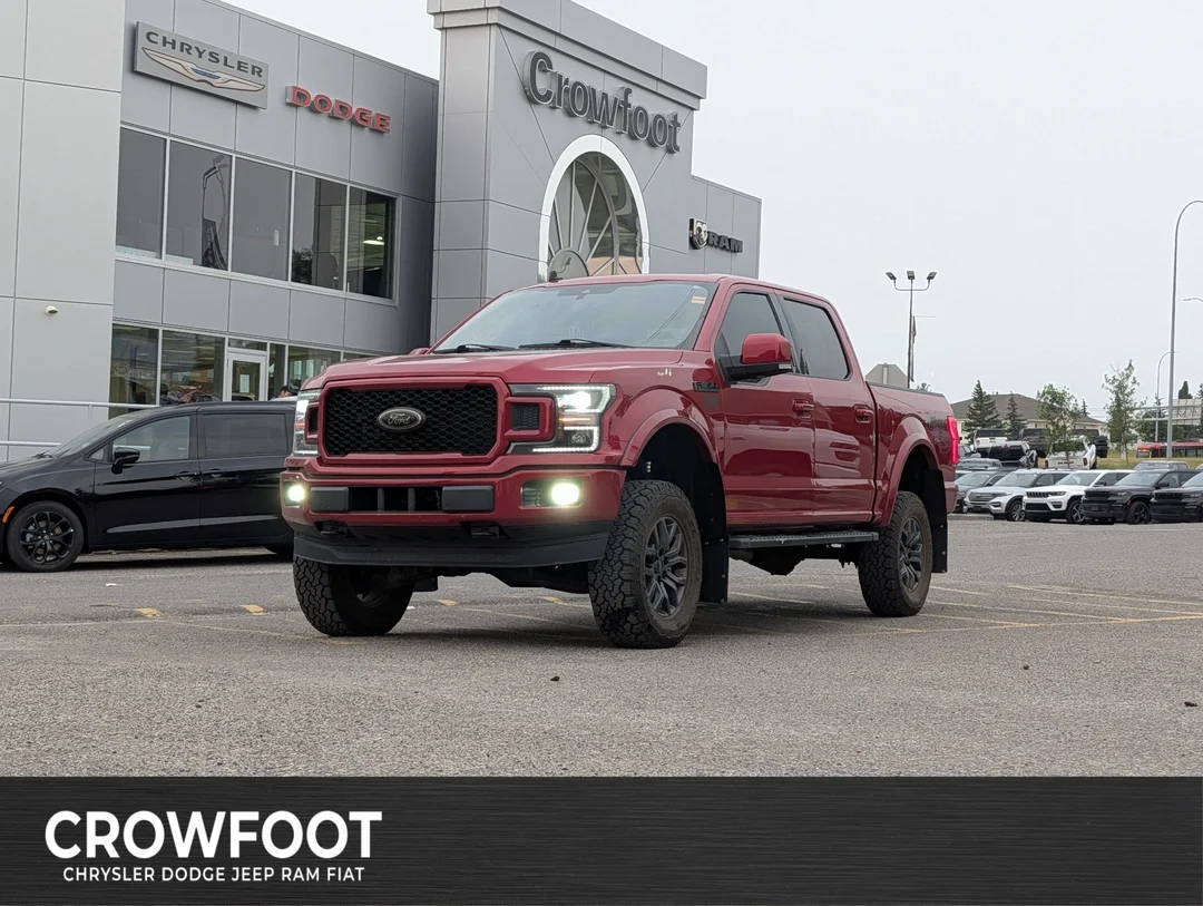 Used 2020 Red Ford LARIAT - - 4WD - 502A Grp - 5.0L V-8 - Twin Panel Sunroof - Black Pkg - B&O Audio - Leather & More! image 1