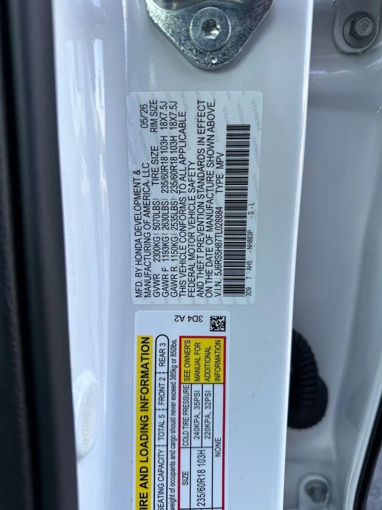 New 2026 Platinum White Pearl Honda Sport-L image 23