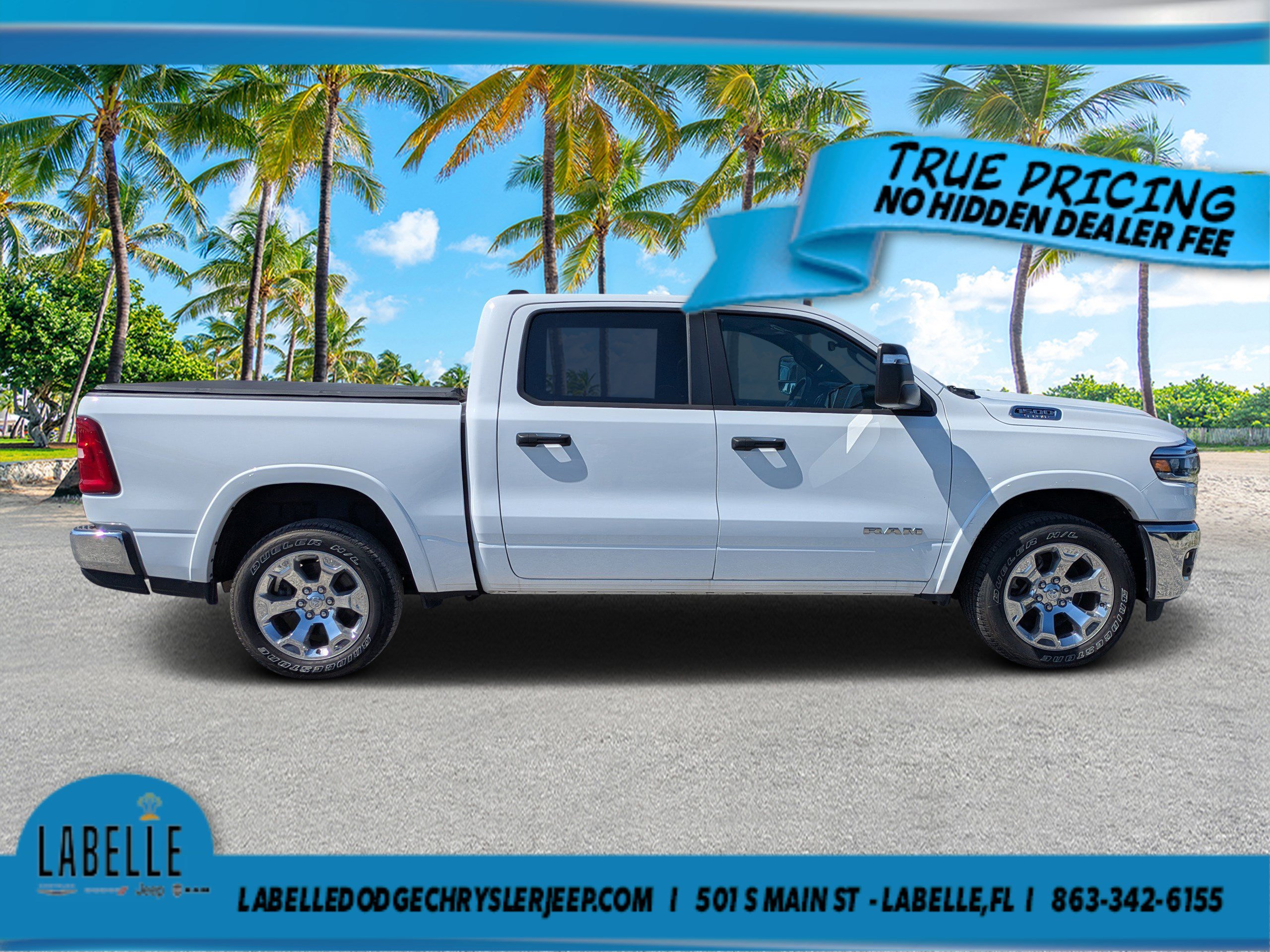 Used 2025 Bright White Clearcoat Ram Big Horn image 2