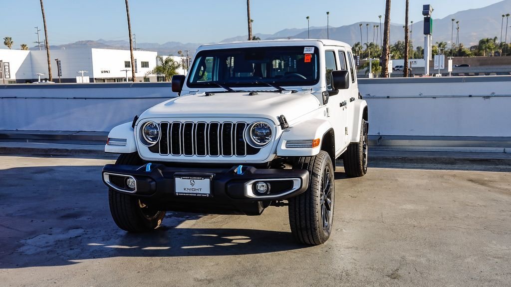 Used 2024 Bright White Clearcoat Jeep Sahara 4xe image 4
