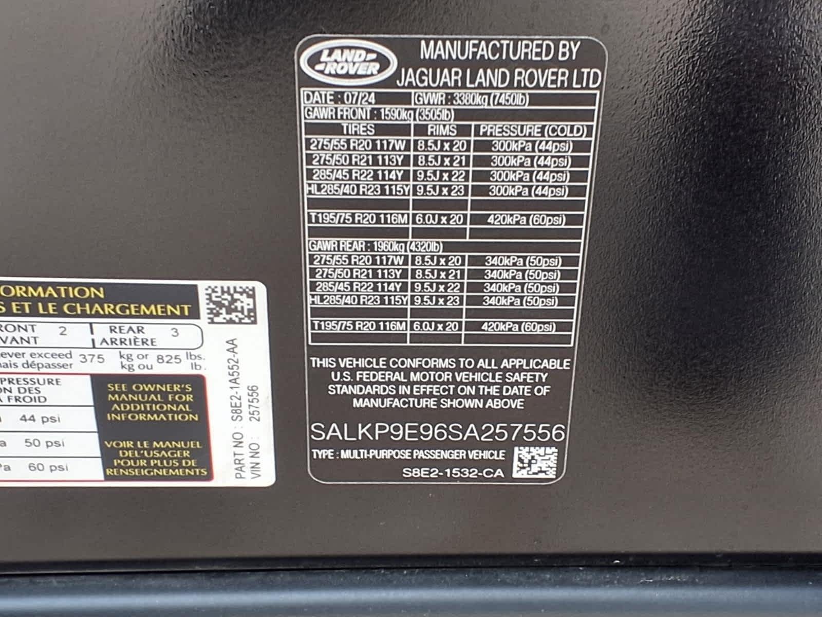 Certified Used 2025 Santorini Black Metallic Land Rover SE image 25