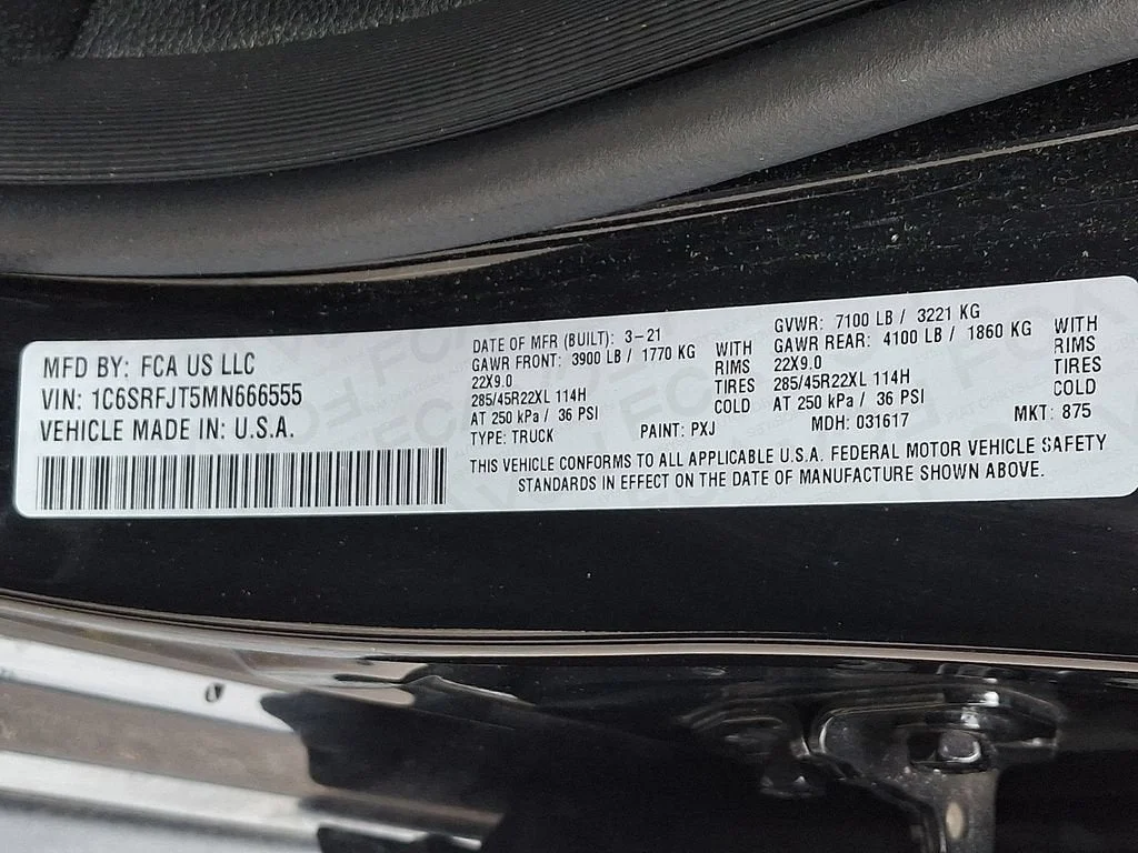 Used 2021 Black Ram Laramie Crew Cab 4x4 5