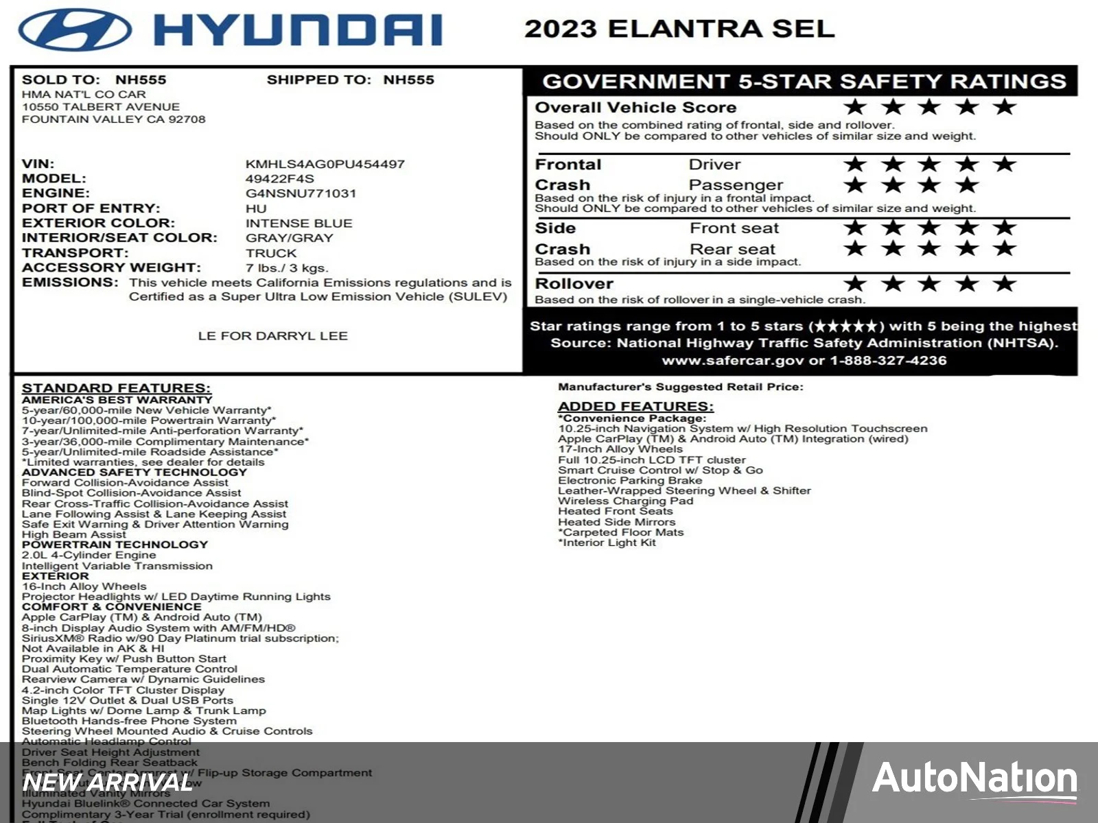 2023 Hyundai Elantra 2.0 SEL IVT SULEV's photo