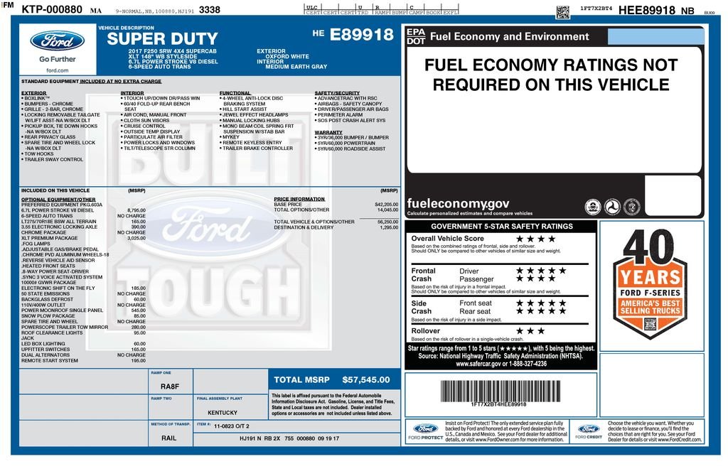 Used 2017 White Ford XLT image 2