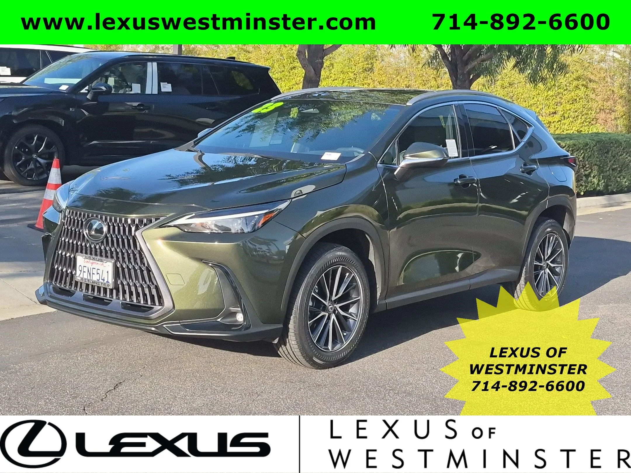 Certified Used 2023 Nori Green Pearl Lexus NX 350 image 1
