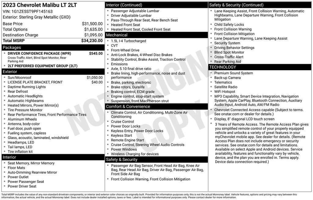 Used 2023 Gray Chevrolet LT image 2