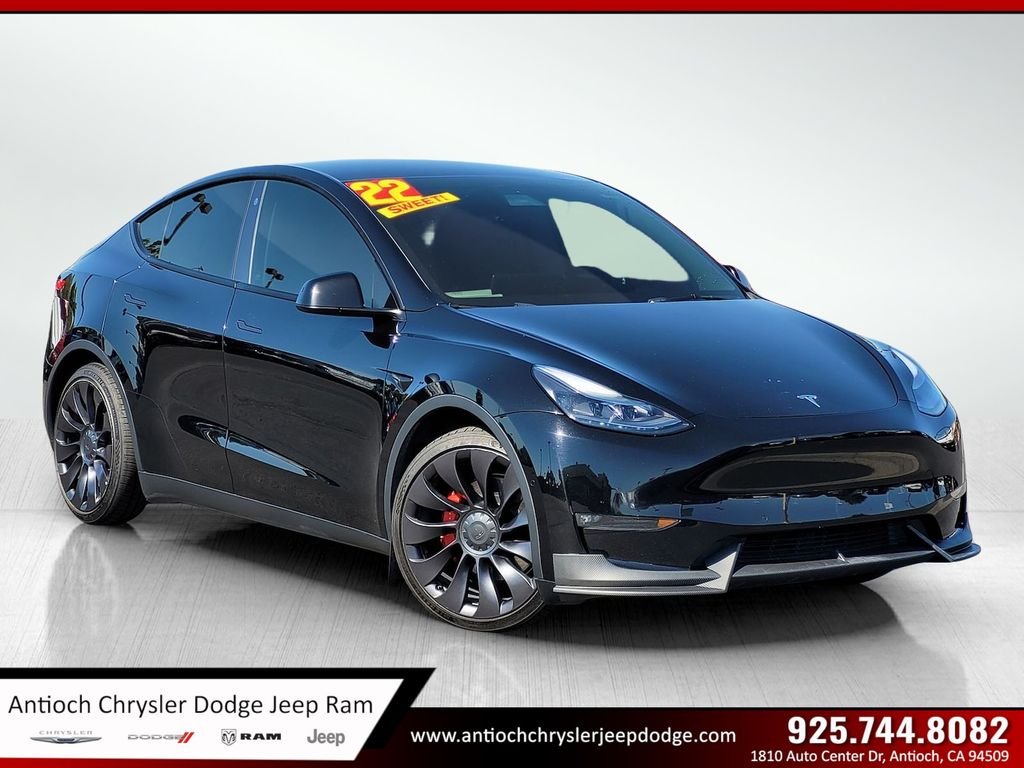 Used 2022 Black Tesla Performance image 1