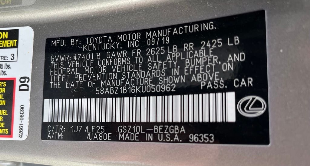 Used 2019 Silver Lexus 350 F Sport image 44