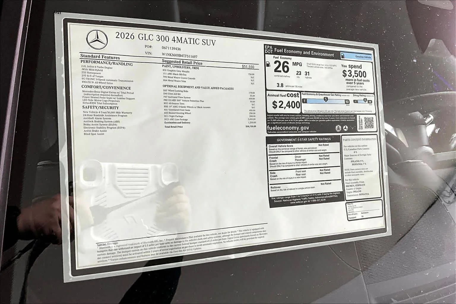 Used 2026 Graphite Grey Metallic Mercedes-Benz GLC 300 image 17