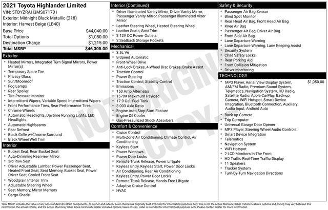Certified Used 2021 MIDNIGHT BLACK METAL Toyota  image 34
