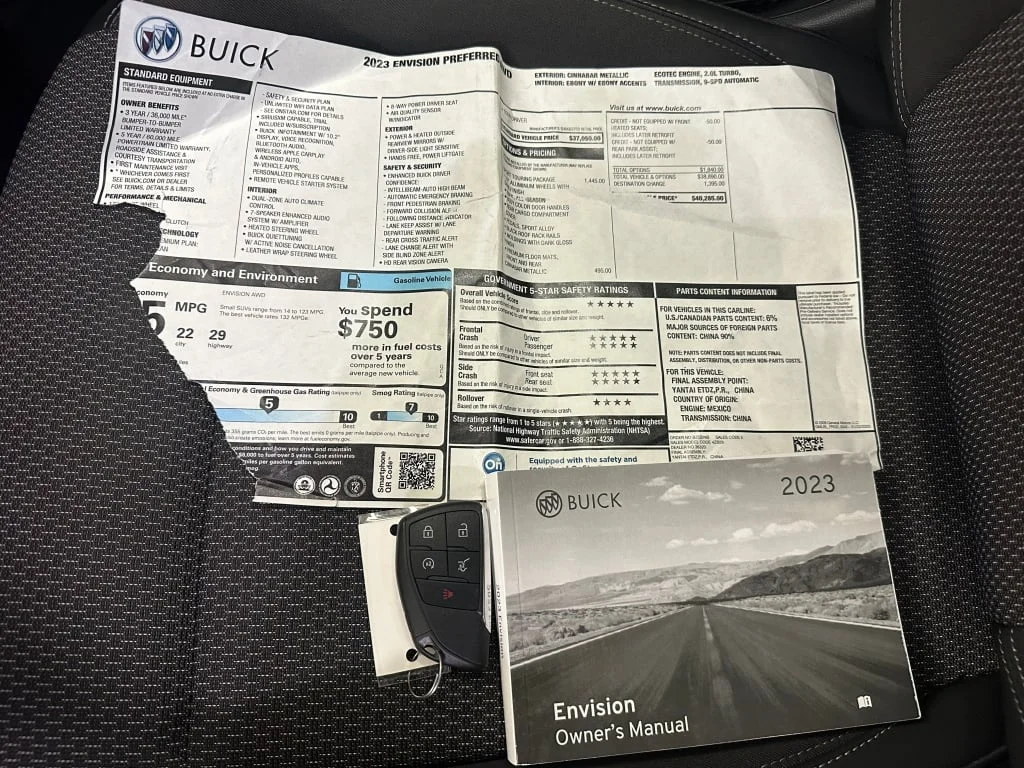 Used 2023 Cinnabar Metallic Buick Preferred image 4