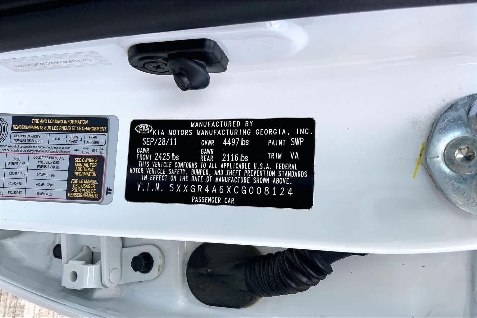 Used 2012 Snow White Pearl Kia SX image 27