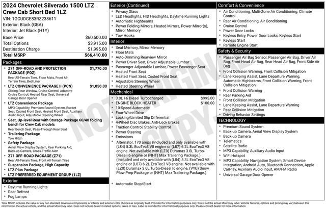 Certified Used 2024 Black Chevrolet LTZ image 36