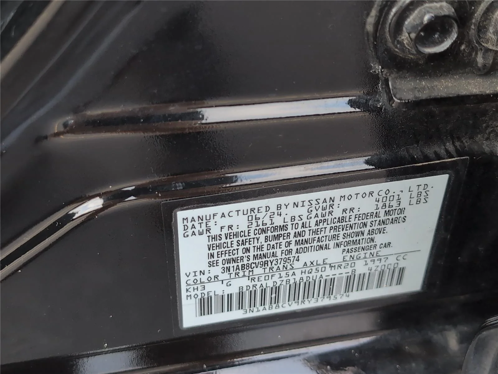 Used 2024 Super Black Nissan SV image 13