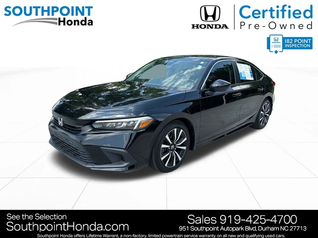 Certified Used 2024 Crystal Black Pearl Honda 1.5T 4D EX image 3