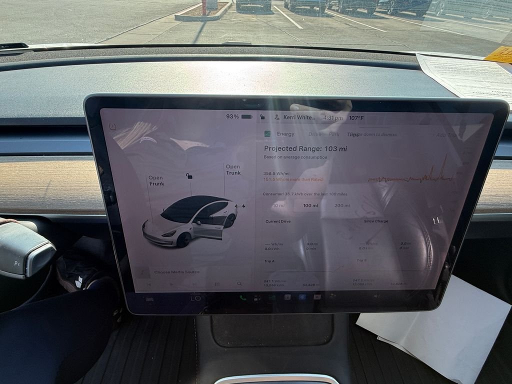 Used 2021 Pearl White Multi-Coat Tesla Standard Range Plus image 18