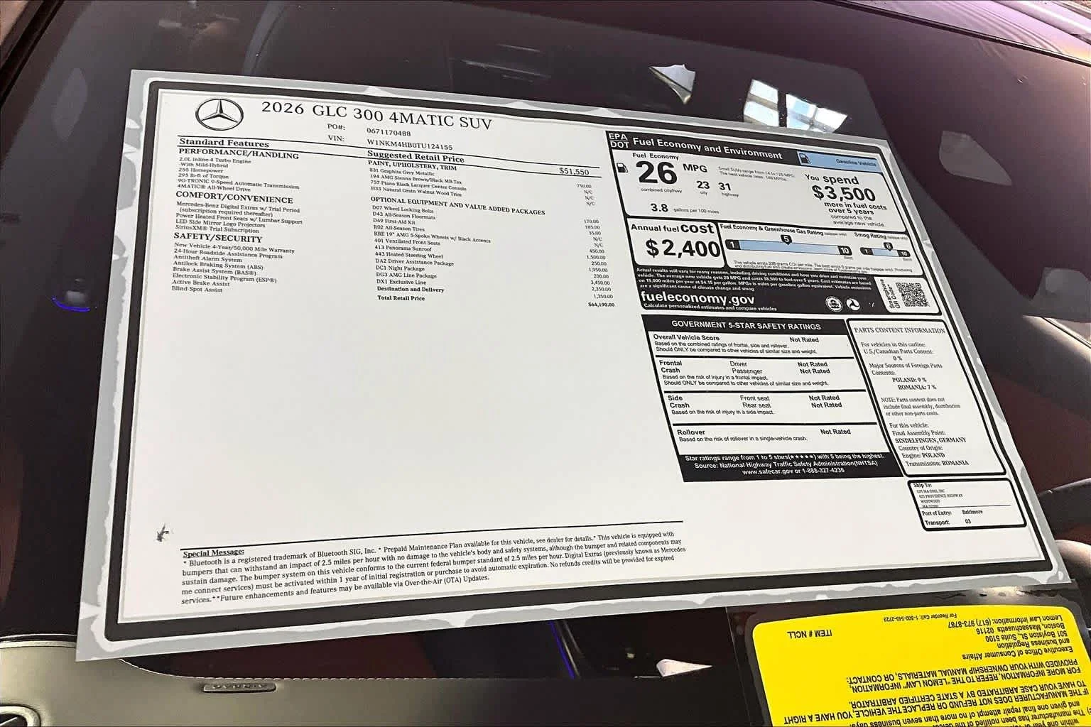 New 2026 Graphite Grey Metallic Mercedes-Benz GLC 300 image 18