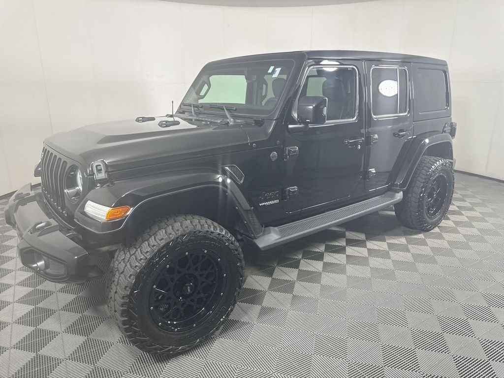 Used 2021 Black Jeep Unlimited Sahara High Altitude image 1