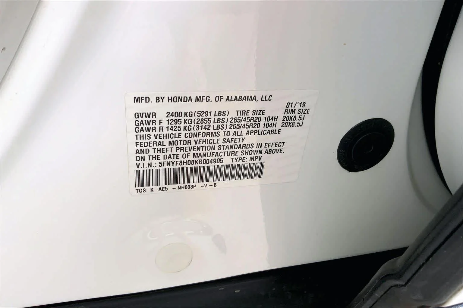 Used 2019 White Diamond Pearl Honda Elite image 33