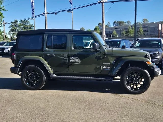 Used 2022 Sarge Green Clearcoat Jeep Unlimited Sahara 4xe image 3