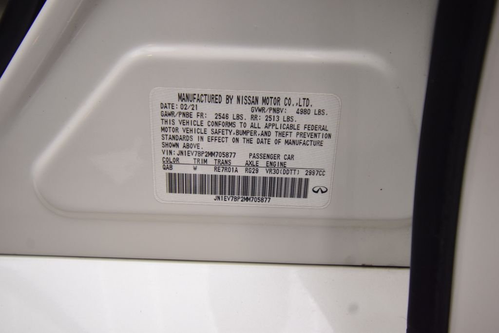 Used 2021 Majestic White INFINITI 3.0t LUXE image 25