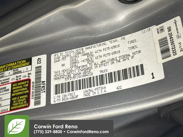 Used 2019 Silver Sky Metallic Toyota SR5 image 33