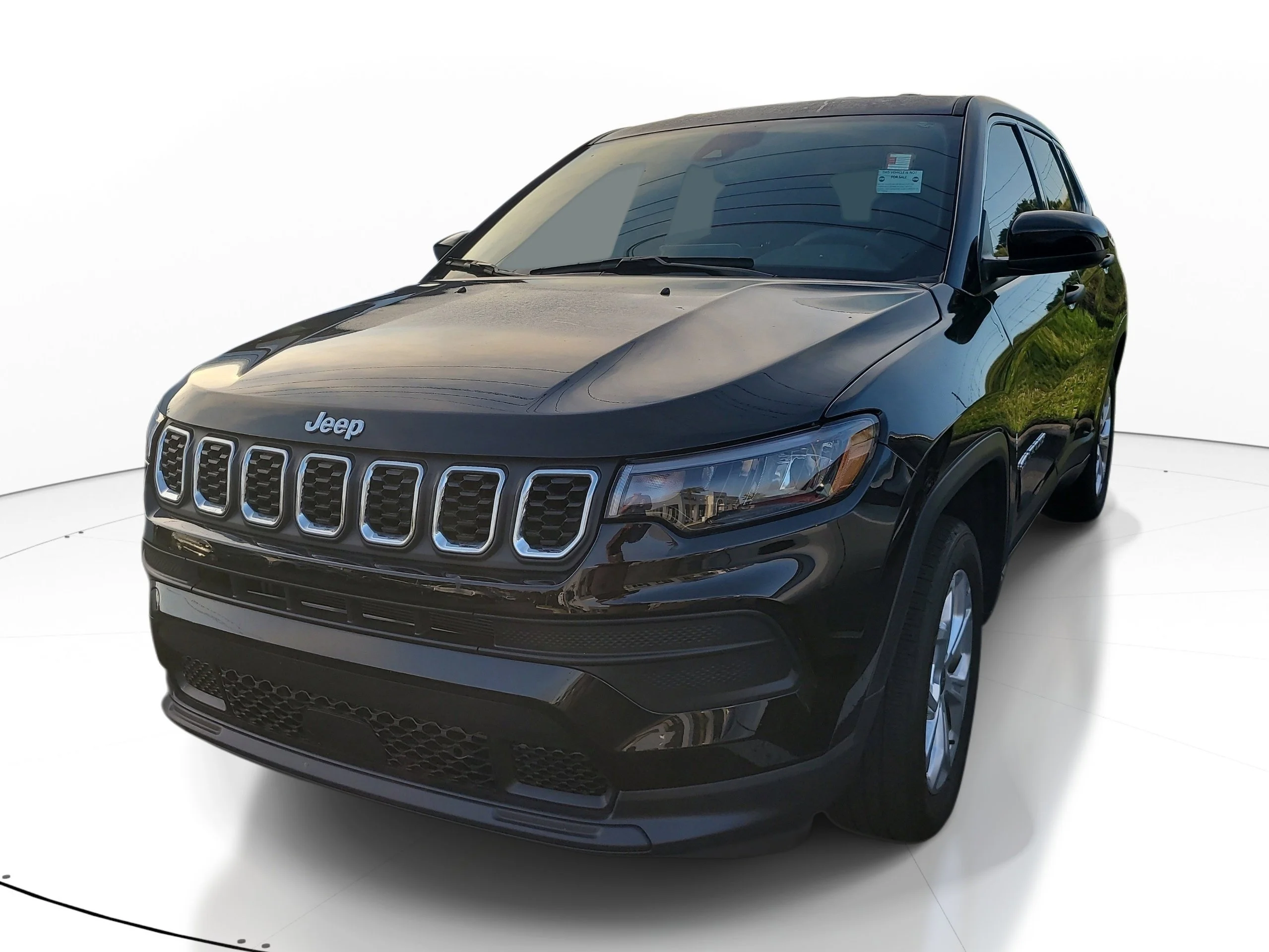 Used 2025 Diamond Black Crystal Pearlcoat Jeep Sport image 3