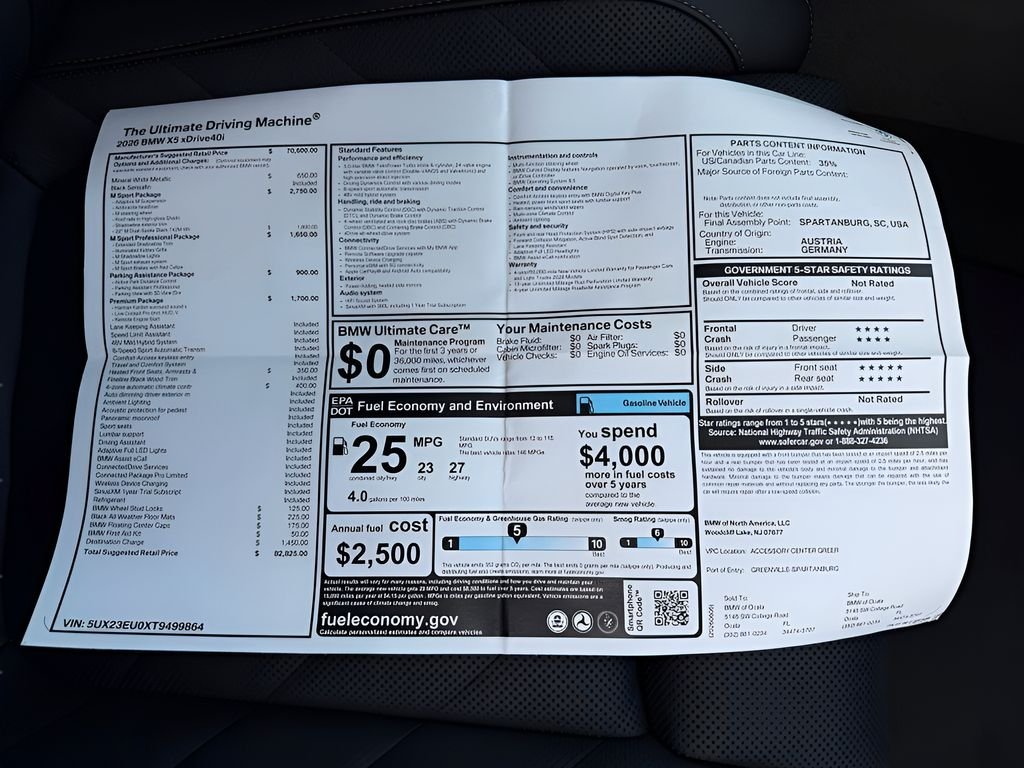 New 2026 Mineral White Metallic BMW xDrive40i image 25