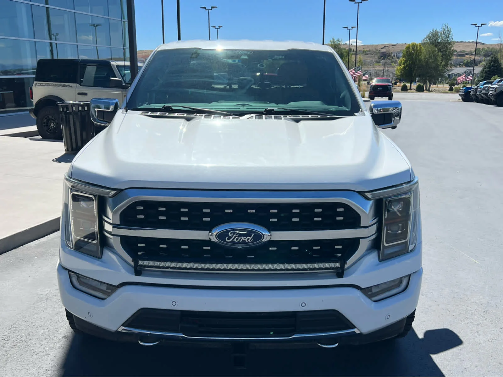 Used 2021 Star White Metallic Tri-Coat Ford Platinum image 3