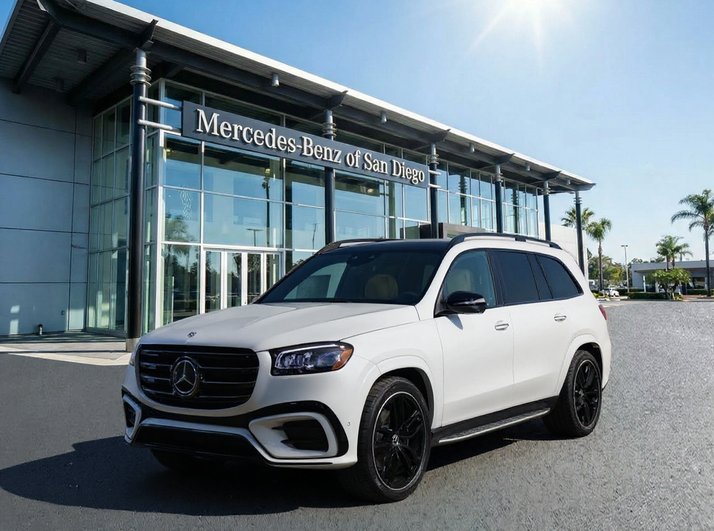 New 2026 MANUFAKTUR Moonlight White Metallic Mercedes-Benz GLS 450 image 1
